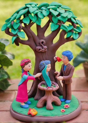 penny tree,marzipan figures,pacifier tree,wooden toys,wooden toy,clay animation,wood carving,fairy house,fruit tree,tree mushroom,wooden flower pot,garden decoration,apple tree,play-doh,flourishing tree,clay figures,wondertree,japanese kuchenbaum,happy children playing in the forest,magic tree,Unique,3D,Clay
