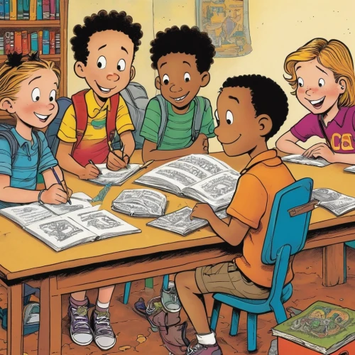 african american kids,children studying,kids illustration,children learning,tutoring,room children,recess,coloring pages kids,children's paper,elementary,elementary school,pencils,coloring,back-to-school,back to school,book illustration,childrens books,classroom training,spread of education,children's background,Illustration,Children,Children 02