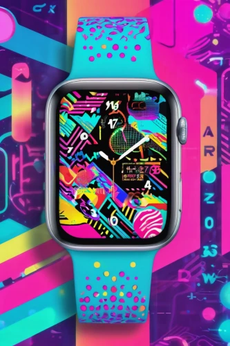 80's design,apple watch,smartwatch,smart watch,retro background,abstract retro,retro pattern,pop art background,garish,swatch watch,wristwatch,80s,watch phone,swatch,neon candies,retro eighties,abstract multicolor,men's watch,wearables,analog watch,Conceptual Art,Sci-Fi,Sci-Fi 28