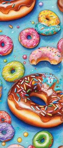 donut illustration,donut drawing,donuts,doughnuts,donut,doughnut,colored pencil background,candy pattern,playmat,fairy bread,food icons,glaze,cider doughnut,kolach,party pastries,ice cream icons,baking sheet,baked goods,detail shot,fried dough,Conceptual Art,Daily,Daily 17