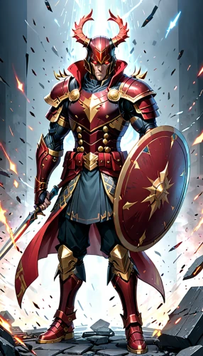 centurion,god of thunder,fantasy warrior,thor,iron mask hero,the roman centurion,samurai,armored,crusader,samurai fighter,norse,dane axe,emperor,wind warrior,figure of justice,warlord,knight armor,armor,red super hero,dragoon,Anime,Anime,General