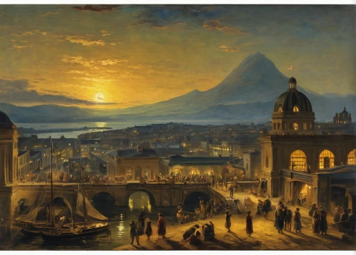 kunsthistorisches museum,the cairo,night scene,orientalism,cairo,rome night,constantinople,universal exhibition of paris,andreas achenbach,the ancient world,louvre,thomas moran,naples,hagia sofia,bethlehem,louvre museum,rem in arabian nights,islamic lamps,italian painter,souk,Art,Classical Oil Painting,Classical Oil Painting 08