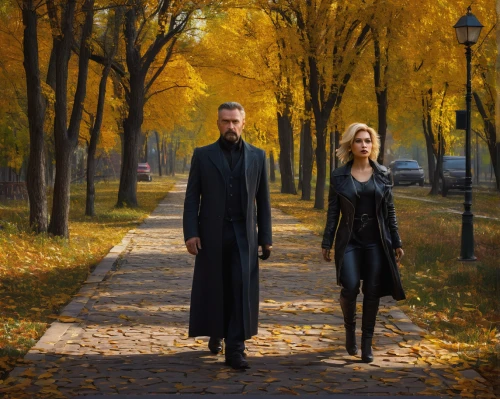 autumn walk,eurythmics,black coat,gothic portrait,the autumn,overcoat,monks,long coat,one autumn afternoon,in the autumn,autumn photo session,in the fall,autumn in the park,autumn mood,autumn day,autumnal,autumn background,man and woman,in the fall of,autumn theme,Art,Classical Oil Painting,Classical Oil Painting 18