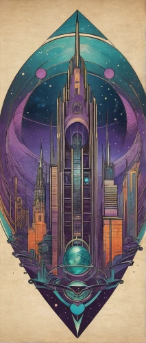 metropolis,fantasy city,futuristic landscape,art deco background,sci fiction illustration,euclid,city cities,art deco,city skyline,sci-fi,sci - fi,space art,cityscape,sci fi,sky city,scifi,utopian,space port,cg artwork,planet eart,Illustration,Retro,Retro 19