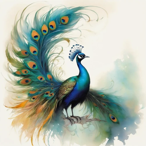 fairy peacock,blue peacock,peacock,ornamental bird,an ornamental bird,bird of paradise,bird painting,male peacock,bird-of-paradise,feathers bird,the zodiac sign pisces,exotic bird,blue parrot,blue bird,plumage,phoenix rooster,peafowl,flower and bird illustration,blue birds and blossom,whimsical animals,Illustration,Realistic Fantasy,Realistic Fantasy 16