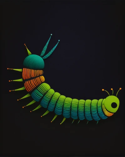 centipede,ringed-worm,waxworm,millipedes,dna helix,hornworm,cinema 4d,worm,maguey worm,mantis shrimp,pellworm,membrane-winged insect,swallowtail caterpillar,larva,coils,christmastree worms,glowworm,arthropod,dna strand,silkworm,Art,Artistic Painting,Artistic Painting 26