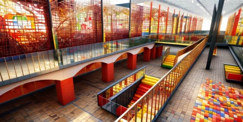 school design,children's interior,glass blocks,3d rendering,climbing wall,colorful glass,glass wall,children's playground,futuristic art museum,multi storey car park,glass facades,indoor games and sports,glass tiles,structural glass,subway station,multi-storey,moving walkway,artscience museum,render,leisure facility