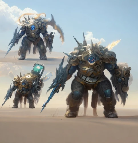 guards of the canyon,skylander giants,storm troops,argus,scarabs,kosmus,size comparison,scarab,patrols,mecha,warrior and orc,protectors,northrend,mech,fallen giants valley,concept art,paladin,predators,armored animal,knight armor,Common,Common,Game