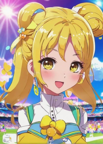 nico,baseball,baseball uniform,naginatajutsu,yellow bell,toori,idol,yuzu,ajika,frula,aurora yellow,yang,umiuchiwa,moe,mizuna,ayu,cheering,baseball player,ram,ashitaba,Illustration,Japanese style,Japanese Style 02