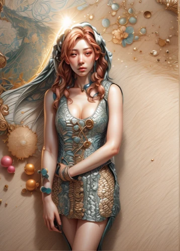 zodiac sign libra,fantasy portrait,gold foil mermaid,rosa ' amber cover,virgo,fae,zodiac sign gemini,rosa 'the fairy,faery,faerie,fantasy picture,golden apple,fantasy art,horoscope libra,golden wreath,cassiopeia,libra,fairy queen,sci fiction illustration,dryad