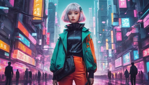 cyberpunk,futuristic,world digital painting,tokyo city,tokyo,colorful city,dystopian,shinjuku,cyber,shibuya,taipei,pedestrian,harajuku,urban,jacket,city ​​portrait,metropolis,scifi,80's design,dystopia,Photography,Documentary Photography,Documentary Photography 30