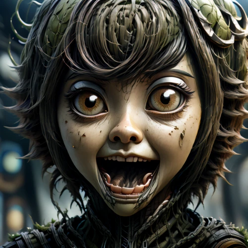 doll head,doll's head,scared woman,scary woman,child monster,doll face,doll's facial features,marionette,female doll,killer doll,jester,imp,it,the japanese doll,gorgon,doll's festival,voo doo doll,surprised,withered,three eyed monster
