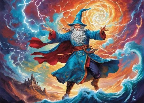 magus,wizard,the wizard,dodge warlock,gandalf,magistrate,prejmer,mage,solomon's plume,wizards,merlin,magic grimoire,rotglühender poker,dane axe,zeus,god of thunder,debt spell,shaper,om,abracadabra,Illustration,Abstract Fantasy,Abstract Fantasy 13