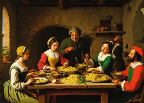 mustard and cabbage family,sicilian cuisine,stravecchio-parmesan,candlemas,viennese cuisine,cookery,grana padano,bellini,pecorino romano,the production of the beer,couscous,mediterranean cuisine,mulberry family,millet,mirepoix,dinner party,leittafel,woman holding pie,pecorino sardo,flemish,Art,Classical Oil Painting,Classical Oil Painting 25