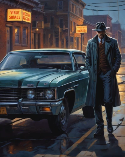 lincoln continental,cadillac de ville series,detective,lincoln continental mark v,investigator,austin cambridge,lincoln capri,cadillac fleetwood,cadillac coupe de ville,lincoln town car,private investigator,mafia,lincoln cosmopolitan,inspector,smooth criminal,buick y-job,chevrolet impala,sci fiction illustration,blind alley,chevrolet caprice,Conceptual Art,Daily,Daily 01