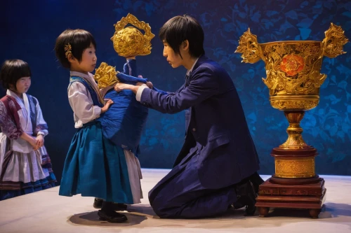 the hand with the cup,taiwanese opera,korean culture,japanese culture,tea ceremony,theatrical scenery,korean drama,ceremony,ikebana,traditional japanese musical instruments,the japanese doll,the ceremony,puppet theatre,japanese lamp,traditional korean musical instruments,jinrikisha,prince and princess,puy du fou,urn,amano,Illustration,Realistic Fantasy,Realistic Fantasy 08
