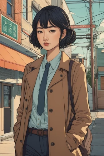 anime japanese clothing,shirakami-sanchi,noodle image,detective,mari makinami,main character,worried girl,jin deui,noodle,fashionable girl,darjeeling,the girl at the station,jacket,hinata,sakana,television character,aonori,clementine,fuki,a pedestrian,Illustration,Japanese style,Japanese Style 15