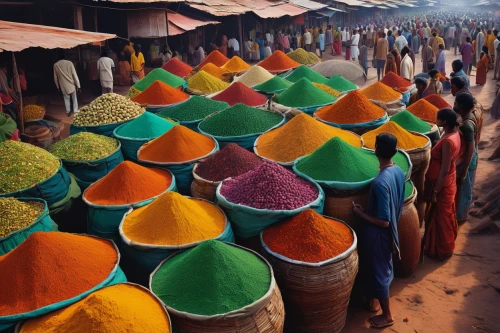 colored spices,spice market,the festival of colors,indian spices,spices,spice souk,morocco lanterns,vegetable market,harmony of color,large market,india,punjena paprika,bangladesh,saffron rice,intense colours,masala,curry powder,baharat,the market,bangladeshi taka,Art,Artistic Painting,Artistic Painting 48