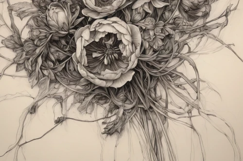 dried flower,flower drawing,floral composition,rose flower drawing,floral wreath,line art wreath,graphite,dried rose,pencil and paper,lisianthus,wilted,peonies,rose wreath,peony,skull drawing,wreath of flowers,process,dried flowers,carnations,line drawing,Conceptual Art,Oil color,Oil Color 05