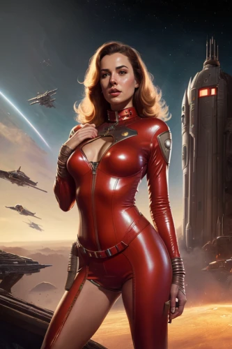 darth talon,sci fiction illustration,cg artwork,scarlet witch,sci fi,red,red super hero,captain marvel,andromeda,sci - fi,sci-fi,latex clothing,symetra,digital compositing,space-suit,red chief,scifi,mission to mars,io,spacesuit