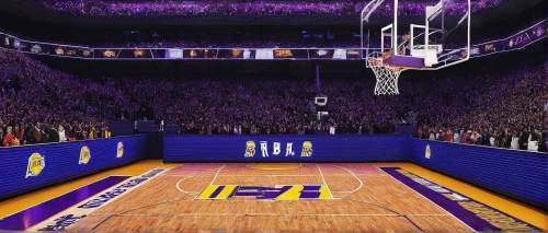 the court,the hive,basketball court,purple and gold,spectator seats,arena,the block,banners,the fan's background,kobe,wall,sports wall,backboard,coliseum,mamba,basketball hoop,basketball,april fools day background,empty hall,field house,Photography,Documentary Photography,Documentary Photography 09