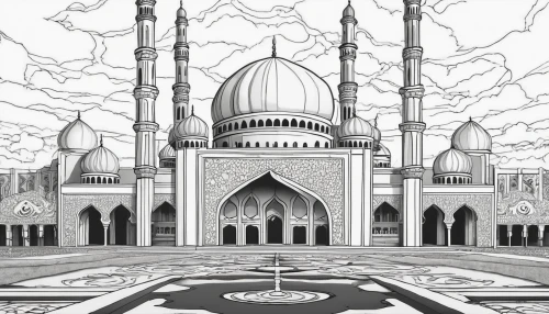 coloring page,islamic architectural,grand mosque,big mosque,mosques,coloring pages,zayed mosque,king abdullah i mosque,sheihk zayed mosque,al nahyan grand mosque,alabaster mosque,islamic pattern,city mosque,mosque,sheikh zayed mosque,house of allah,sultan qaboos grand mosque,sheikh zayed grand mosque,star mosque,minarets,Illustration,Black and White,Black and White 18