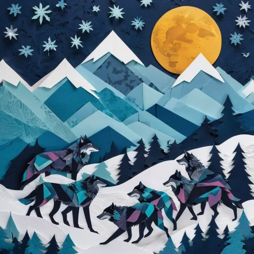 sleigh ride,sleigh with reindeer,skijoring,christmas snowy background,christmas landscape,winter animals,christmas horse,sleigh,mushing,snow scene,christmas motif,north pole,christmasbackground,santa claus with reindeer,cool woodblock images,sled dog racing,christmas scene,christmas animals,nordic christmas,cross-country equestrianism,Unique,Paper Cuts,Paper Cuts 07