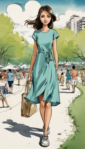 girl walking away,woman walking,girl with speech bubble,fashion vector,anime japanese clothing,women clothes,paris clip art,animated cartoon,women fashion,cute cartoon image,girl in a long dress,travel woman,a girl in a dress,girl in a long,anime cartoon,walk in a park,fashion illustration,woman shopping,little girl in wind,girl in a historic way,Illustration,Abstract Fantasy,Abstract Fantasy 23