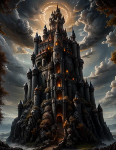 fairy tale castle,fantasy picture,castle of the corvin,fantasy art,witch's house,ghost castle,haunted castle,knight's castle,witch house,fairytale castle,fantasy landscape,castel,3d fantasy,gold castle,fantasy world,fairy chimney,fantasy city,castles,ruined castle,castle