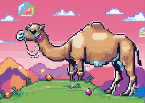 camel,altiplano,male camel,llama,camelid,llamas,arabian camel,bazlama,pixel art,two-humped camel,dromedary,camels,bactrian camel,guanaco,dromedaries,desert background,vicuña,ostrich,lama,desert,Unique,Pixel,Pixel 02