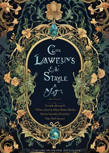 book cover,cd cover,mystery book cover,cover,constellation lyre,gold foil laurel,staves,laurels,dayville,lavander products,lavenders,art nouveau design,stalls,art nouveau frames,jewel case,frame border illustration,art nouveau frame,enamel sign,straw role,cooking book cover,Illustration,Retro,Retro 13