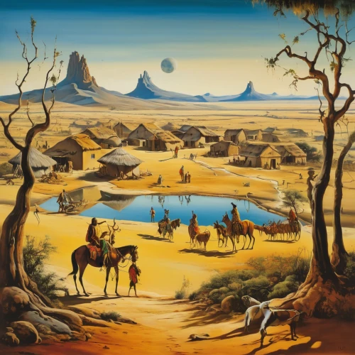 desert landscape,desert desert landscape,arid landscape,moon valley,arid land,american frontier,indigenous painting,desert background,anasazi,desert,camel caravan,capture desert,altiplano,mesquite flats,desertification,ayers rock,the desert,goatherd,libyan desert,uluru,Art,Artistic Painting,Artistic Painting 20