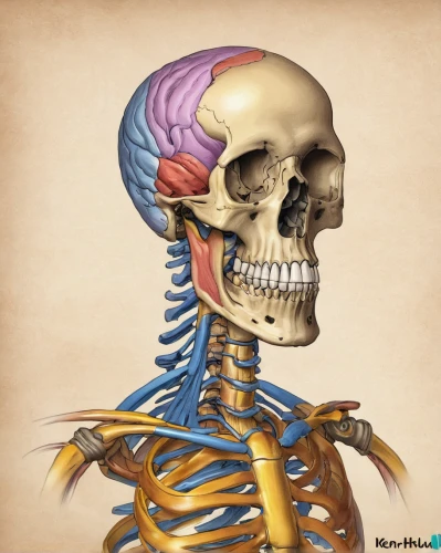 medical illustration,anatomical,cervical spine,human anatomy,medical imaging,anatomy,skeletal structure,human body anatomy,skull illustration,cervical,x-ray of the jaw,rmuscles,vintage skeleton,scull,human skull,the human body,medical radiography,human skeleton,sacral,rotator cuff,Illustration,Retro,Retro 22