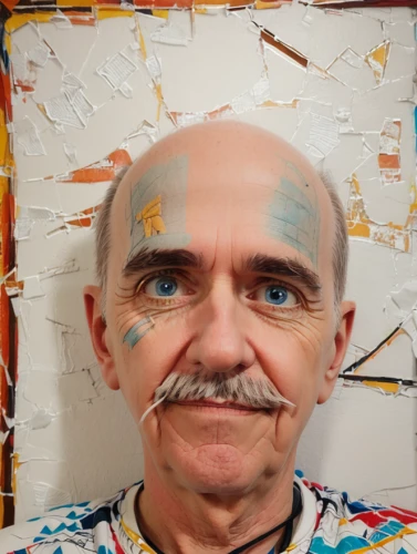 italian painter,artist portrait,face paint,face painting,basler fasnacht,elderly man,painter,roy lichtenstein,painted lady,self-portrait,artistic portrait,chromakey,pop-art,pop - art,quark,painted,to paint,born 1953-54,art dealer,immerwurzel