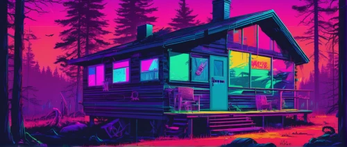 cabin,the cabin in the mountains,log cabin,small cabin,house in the forest,summer cottage,lonely house,cottage,log home,treehouse,neon ghosts,lodge,bungalow,little house,witch's house,wooden hut,small house,inverted cottage,80's design,outhouse,Conceptual Art,Sci-Fi,Sci-Fi 28
