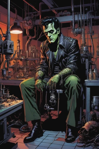 riddler,frankenstein,green goblin,frankenstein monster,hulk,cleanup,watchmaker,chemical laboratory,halloween frankenstein,avenger hulk hero,chemist,incredible hulk,repairman,frankenstien,doctor doom,laboratory,mechanic,marvel comics,technician,green lantern,Conceptual Art,Fantasy,Fantasy 08