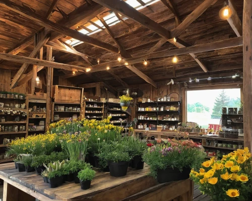 flower shop,florist ca,tona organic farm,apothecary,village shop,general store,spring pot drive,field barn,flower booth,johannis herbs,florists,grocer,hahnenfu greenhouse,homeopathically,organic farm,garden shed,florist,lavander products,wooden beams,soap shop,Conceptual Art,Daily,Daily 09