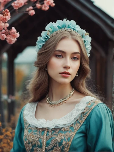 victorian lady,jessamine,victorian style,miss circassian,angelica,russian folk style,cinderella,beautiful girl with flowers,vintage woman,fairy tale character,vintage floral,bridal jewelry,celtic queen,female doll,diadem,women fashion,victorian fashion,bridal clothing,jane austen,fairy queen,Photography,Artistic Photography,Artistic Photography 12