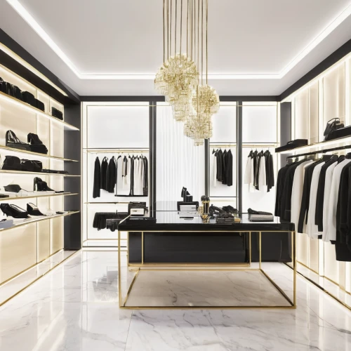 walk-in closet,closet,women's closet,boutique,versace,tisci,gold bar shop,gold shop,wardrobe,gold wall,shop fittings,white room,luxury accessories,interior design,black and gold,luxury items,interior decoration,luxury home interior,vitrine,paris shops,Photography,Fashion Photography,Fashion Photography 09