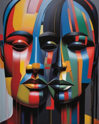 multicolor faces,graffiti art,glass painting,faces,streetart,mannequins,facets,heads,meridians,public art,meticulous painting,bodypainting,cool pop art,street artists,croydon facelift,oil painting on canvas,facade painting,dualism,art painting,pop art people,Art,Artistic Painting,Artistic Painting 34