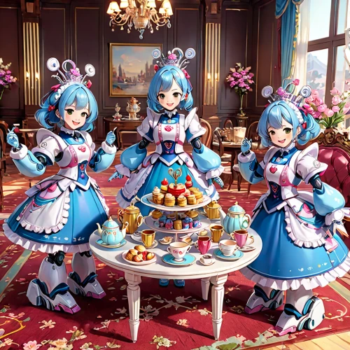 doll kitchen,tea party collection,tea party,marzipan figures,doll's festival,tea set,tea service,high tea,cake buffet,tea party cat,butterfly dolls,porcelain dolls,cake shop,afternoon tea,bakery,pastry shop,rococo,confectioner,christmas dolls,fondant,Anime,Anime,General