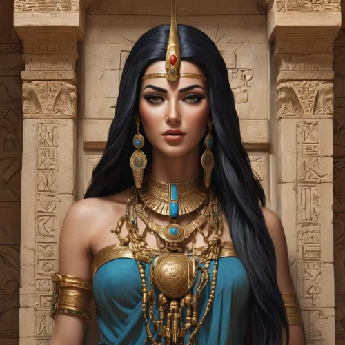 ancient egyptian girl,cleopatra,priestess,ancient egyptian,ancient egypt,egyptian,pharaonic,artemisia,athena,fantasy portrait,goddess of justice,horus,fantasy art,karnak,egyptian temple,sorceress,pharaoh,fantasy woman,arabian,jaya,Art,Classical Oil Painting,Classical Oil Painting 01