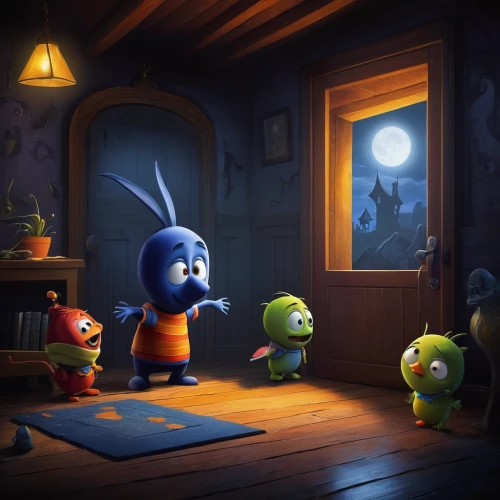 halloween scene,halloween illustration,cut the rope,fireflies,night scene,gooseberry family,halloween ghosts,cute cartoon image,kids room,halloween poster,game illustration,children's background,kids illustration,cute cartoon character,the haunted house,nightlight,the little girl's room,halloween and horror,sci fiction illustration,night administrator,Conceptual Art,Sci-Fi,Sci-Fi 25