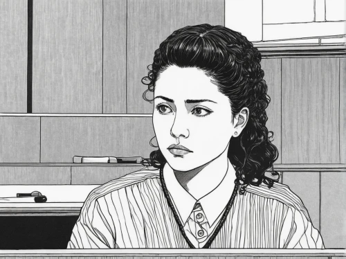 main character,jury,attorney,animated cartoon,wireframe graphics,clementine,barrister,justicia brandegeana wassh,office line art,telephone operator,lawyer,television character,judge,the girl's face,stressed woman,comic halftone woman,crosshatch,gloxinia,arbitration,kabir,Illustration,Black and White,Black and White 16