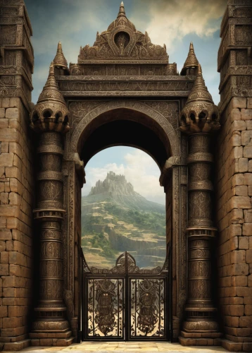 castle of the corvin,iron gate,city gate,victory gate,el arco,gateway,kings landing,castle iron market,front gate,triumphal arch,wood gate,the door,summit castle,fairy tale castle,castleguard,castel,tori gate,mausoleum ruins,archway,rock gate,Illustration,American Style,American Style 02