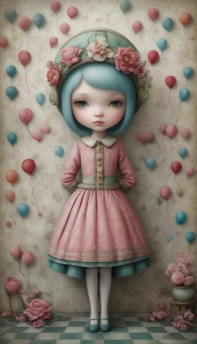 eglantine,tumbling doll,painter doll,pierrot,stylized macaron,marionette,artist doll,alice,confectioner,cloth doll,little girl fairy,wooden doll,clay doll,porcelain dolls,vintage doll,rosa ' the fairy,rosa 'the fairy,confection,cloves schwindl inge,little girl with balloons,Illustration,Abstract Fantasy,Abstract Fantasy 06