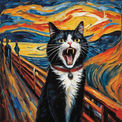 cat portrait,cat,funny cat,cat image,feral cat,cat vector,roaring,the cat,cat european,cartoon cat,tom cat,cat cartoon,wild cat,cat on a blue background,meowing,scream,katz,cats,oil painting on canvas,ecstatic,Conceptual Art,Oil color,Oil Color 06