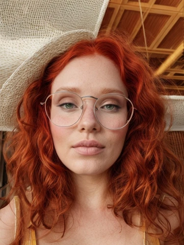 with glasses,redheaded,red head,glasses,ski glasses,lace round frames,silver framed glasses,ginger rodgers,orange color,redheads,redhair,color glasses,oval frame,redhead,redhead doll,orange half,reading glasses,orange,sun glasses,red green glasses,Common,Common,None