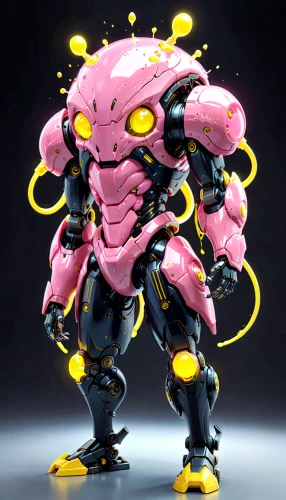 minibot,pink vector,bolt-004,revoltech,3d figure,butomus,exoskeleton,electro,pink octopus,game figure,mech,the pink panter,skordalia,pixaba,3d model,mecha,kryptarum-the bumble bee,soft robot,cyborg,bot,Anime,Anime,General