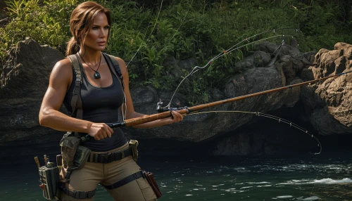 lara,big-game fishing,casting (fishing),fishing,rock fishing,huntress,fishing rod,fishing classes,fishing gear,recreational fishing,fishing equipment,compound bow,go fishing,fishing camping,bow arrow,bow and arrow,croft,archery,3d archery,fish-surgeon,Photography,General,Natural